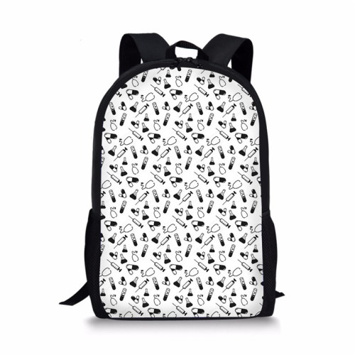 Medical Nursing Design Print Custom Female Shoulder Bags Nurses Tote Bags Fashion Shopping Bag Beach Backpack