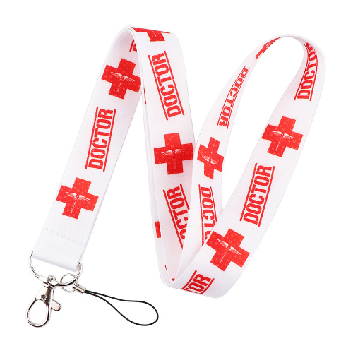 Medical Doctor Bacteria Cartoon Mobile Phone Rope Id Card Lanyard Tag Lanyard Hanging Neck Key Chain Lanyard Badge Holder Lanyard