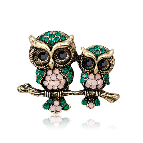New retro owl animal brooch versatile cubs, men's and female shirts suit accessories chest flower