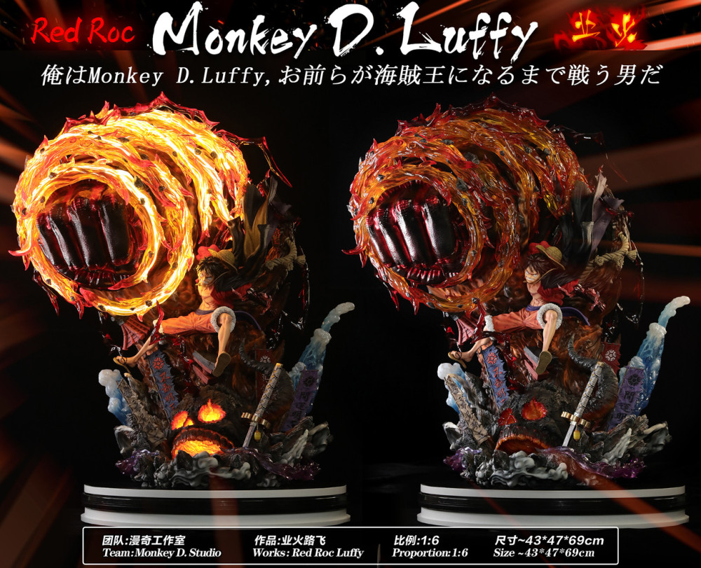 【PRE-ORDER】Monkey D STUDIO ONE PIECE Red Roc Luffy with light effect 1/6