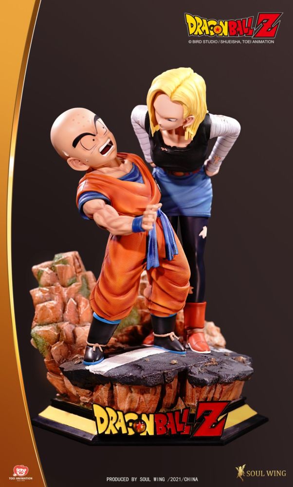 【IN-STOCK】 Soul Wing STUDIO DRAGON BALL Z  Kuririn & Android 18  1/4