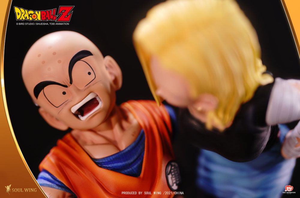 【IN-STOCK】 Soul Wing STUDIO DRAGON BALL Z  Kuririn & Android 18  1/4