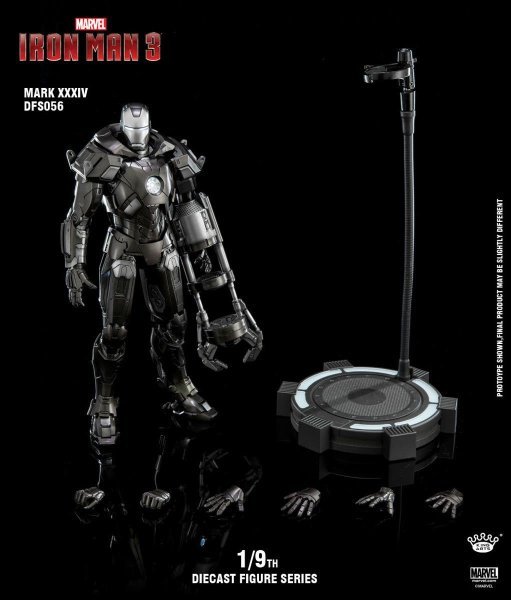 【IN-STOCK】King Arts Avengers Iron Man Mark34 mk34 1/9 Diecast Figure Series DFS056