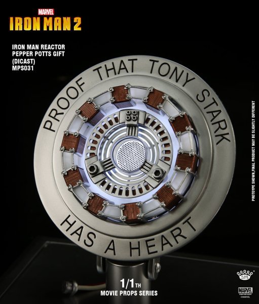 【IN-STOCK】King Arts MPS031 1/1 Iron Man 2 Diecast Arc Reactor Peactor Pepper Potts Gift