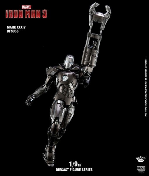 【IN-STOCK】King Arts Avengers Iron Man Mark34 mk34 1/9 Diecast Figure Series DFS056