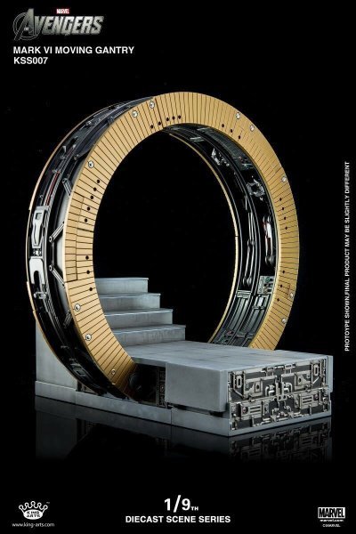 【IN-STOCK】King Arts KSS007 Avengers Mark VI Moving Gantary Diecast Scene Series 1/9