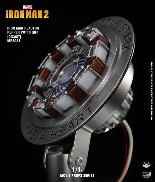 【IN-STOCK】King Arts MPS031 1/1 Iron Man 2 Diecast Arc Reactor Peactor Pepper Potts Gift