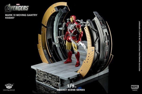 【IN-STOCK】King Arts KSS007 Avengers Mark VI Moving Gantary Diecast Scene Series 1/9