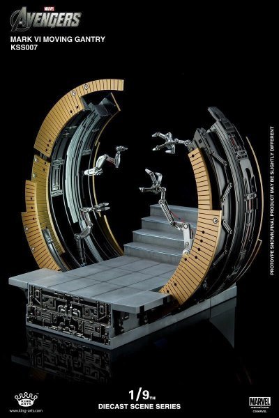 【IN-STOCK】King Arts KSS007 Avengers Mark VI Moving Gantary Diecast Scene Series 1/9