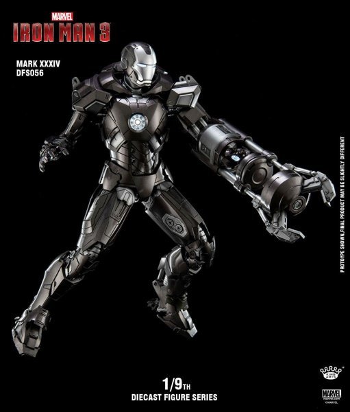 【IN-STOCK】King Arts Avengers Iron Man Mark34 mk34 1/9 Diecast Figure Series DFS056