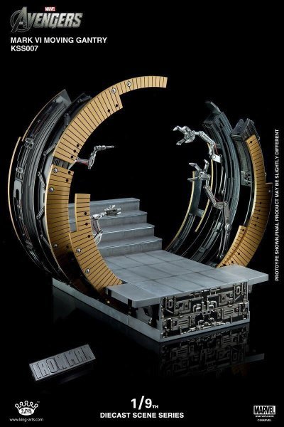 【IN-STOCK】King Arts KSS007 Avengers Mark VI Moving Gantary Diecast Scene Series 1/9