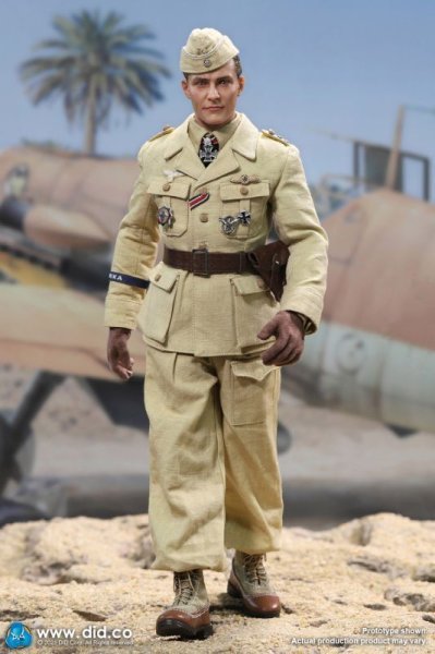 【IN-STOCK】DID German Flying Ace Star of Afrika Africa Hans Joachim D80154 1/6