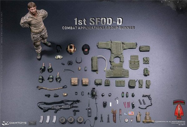【IN-STOCK】DAMtoys STUDIO 78074 1st SFOD-D Combat Applications Group GUNNER 1/6