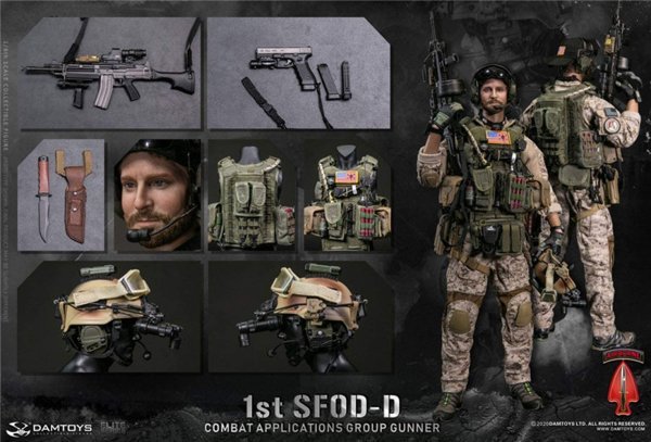 【IN-STOCK】DAMtoys STUDIO 78074 1st SFOD-D Combat Applications Group GUNNER 1/6