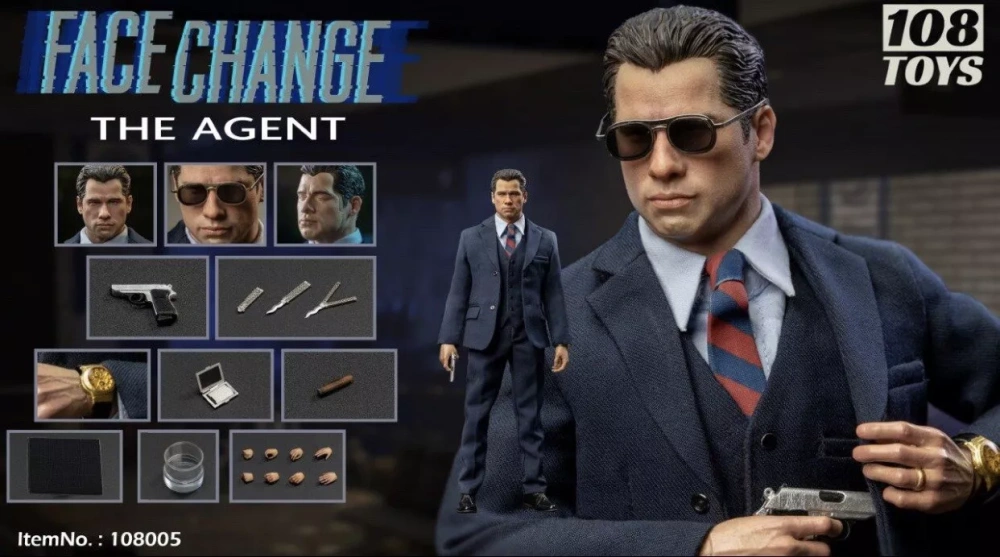 【IN-STOCK】108TOYS 108005 Face Off Sean Archer John Travolta 1/6 Action Figure