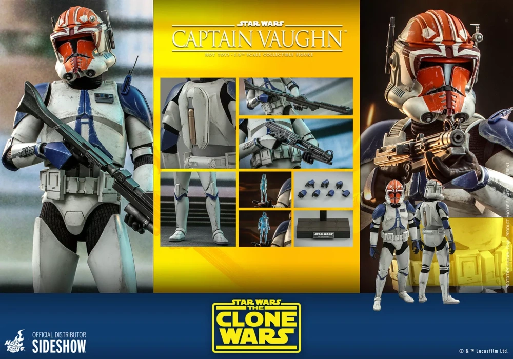 【IN-STOCK】Hot Toys TMS065 Star Wars Captain Vaughn The Clone Wars 1/6