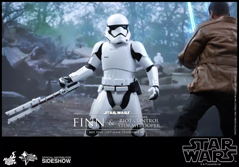 【IN-STOCK】Hot Toys MMS346 Star Wars Finn First Order Riot Control Stormtrooper set