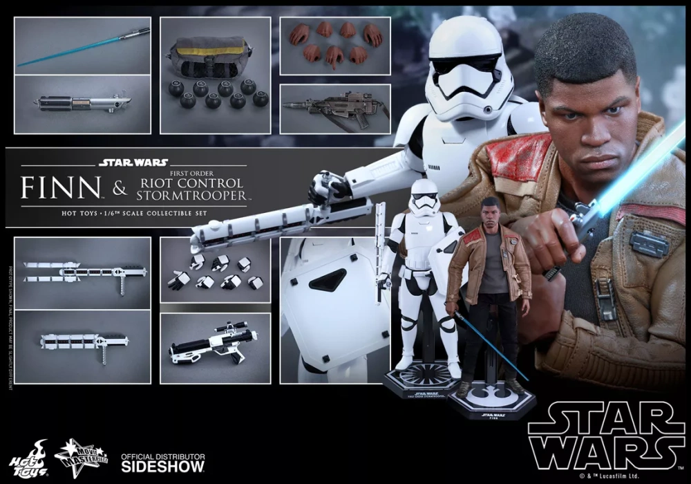 【IN-STOCK】Hot Toys MMS346 Star Wars Finn First Order Riot Control Stormtrooper set