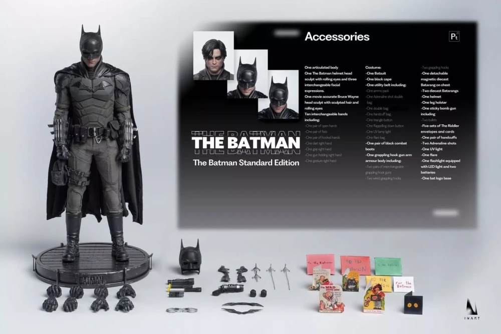 【IN-STOCK】InArt The Batman 1:6 Scale Standard Edition ( Sculpted Hair )