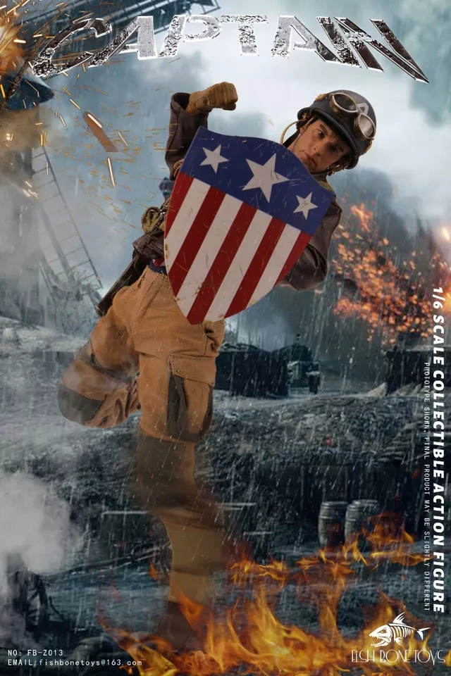 【IN-STOCK】FISH BONETOYS FB-Z013 1/6 America World War II Captain