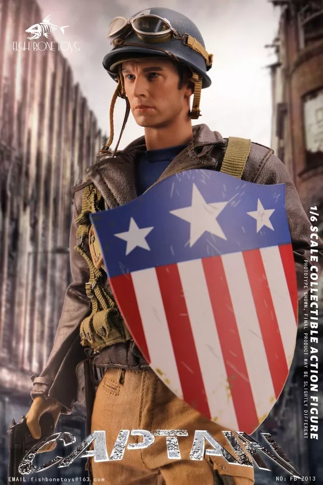 【IN-STOCK】FISH BONETOYS FB-Z013 1/6 America World War II Captain