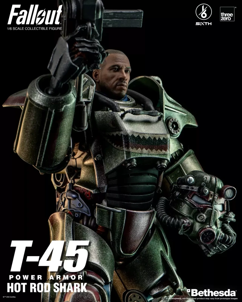 【IN-STOCK】Threezero Fallout 1/6 T-45 Hot Rod Shark Power Armor Action Figure 3Z07740W0