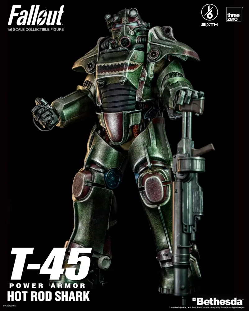 【IN-STOCK】Threezero Fallout 1/6 T-45 Hot Rod Shark Power Armor Action Figure 3Z07740W0