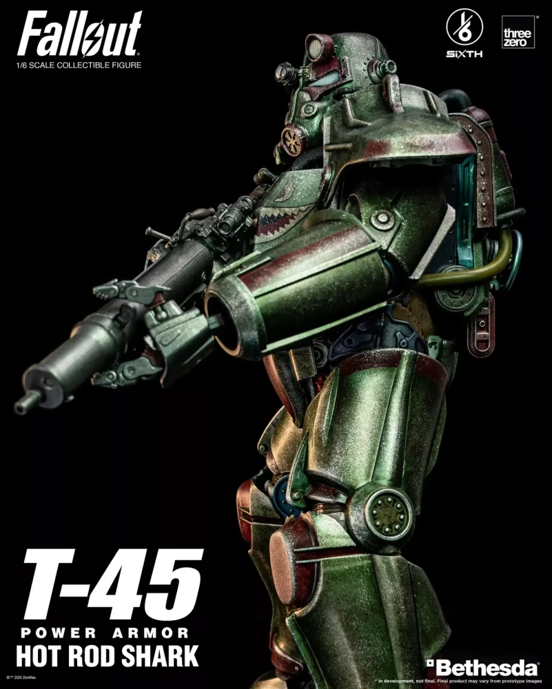【IN-STOCK】Threezero Fallout 1/6 T-45 Hot Rod Shark Power Armor Action Figure 3Z07740W0