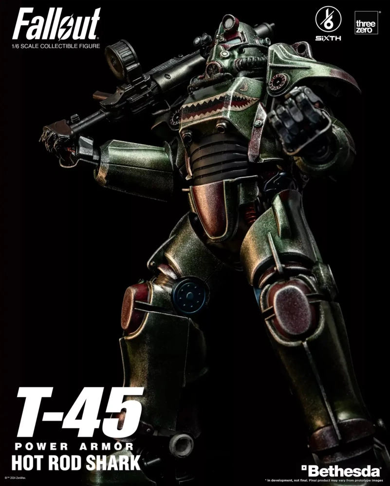 【IN-STOCK】Threezero Fallout 1/6 T-45 Hot Rod Shark Power Armor Action Figure 3Z07740W0