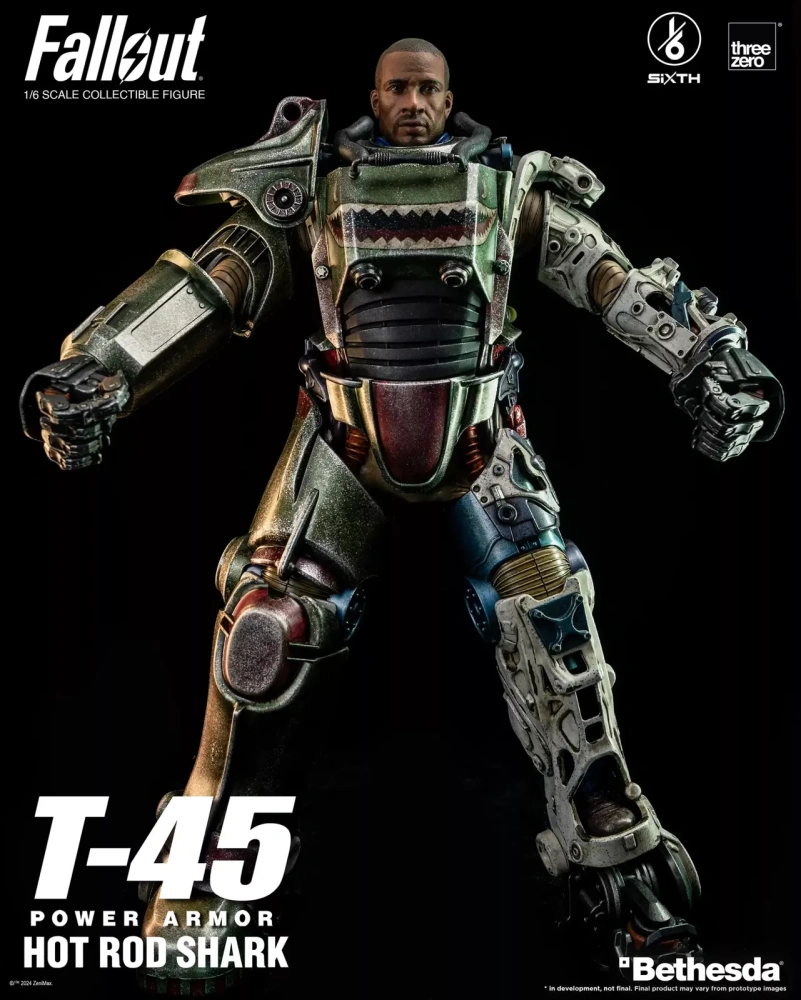 【IN-STOCK】Threezero Fallout 1/6 T-45 Hot Rod Shark Power Armor Action Figure 3Z07740W0
