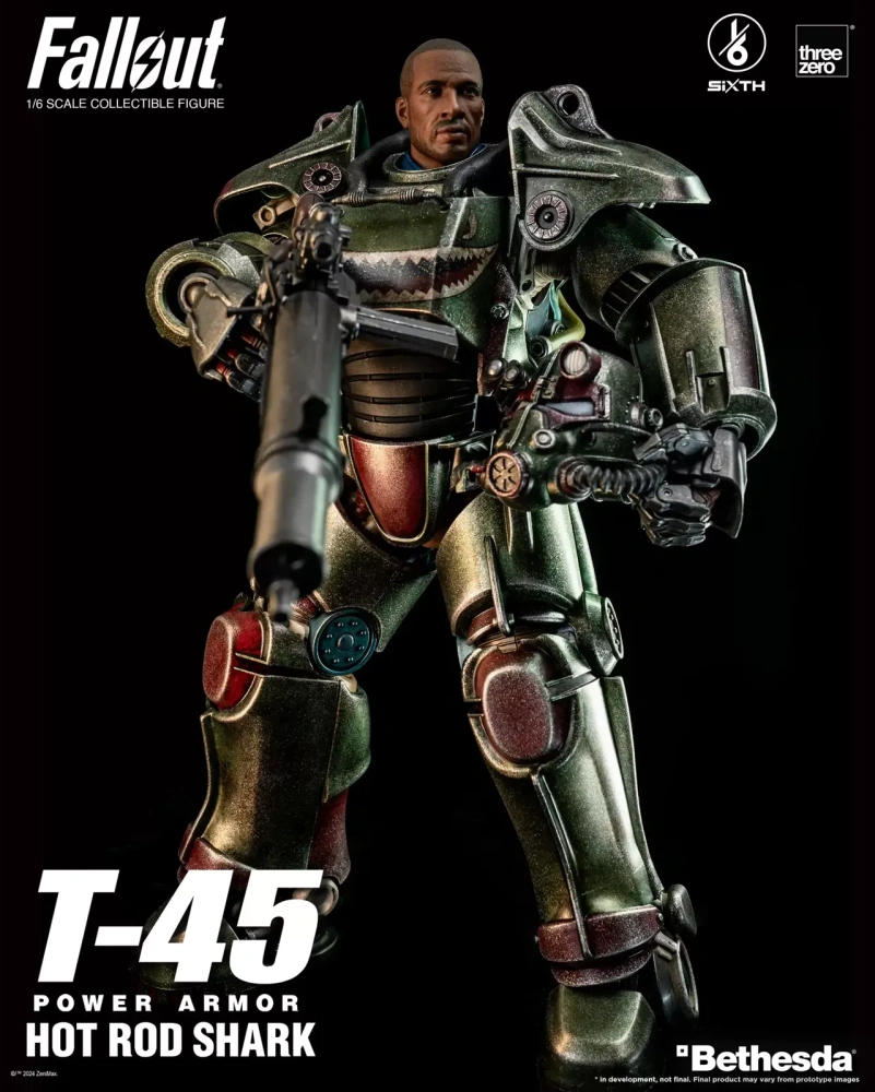 【IN-STOCK】Threezero Fallout 1/6 T-45 Hot Rod Shark Power Armor Action Figure 3Z07740W0