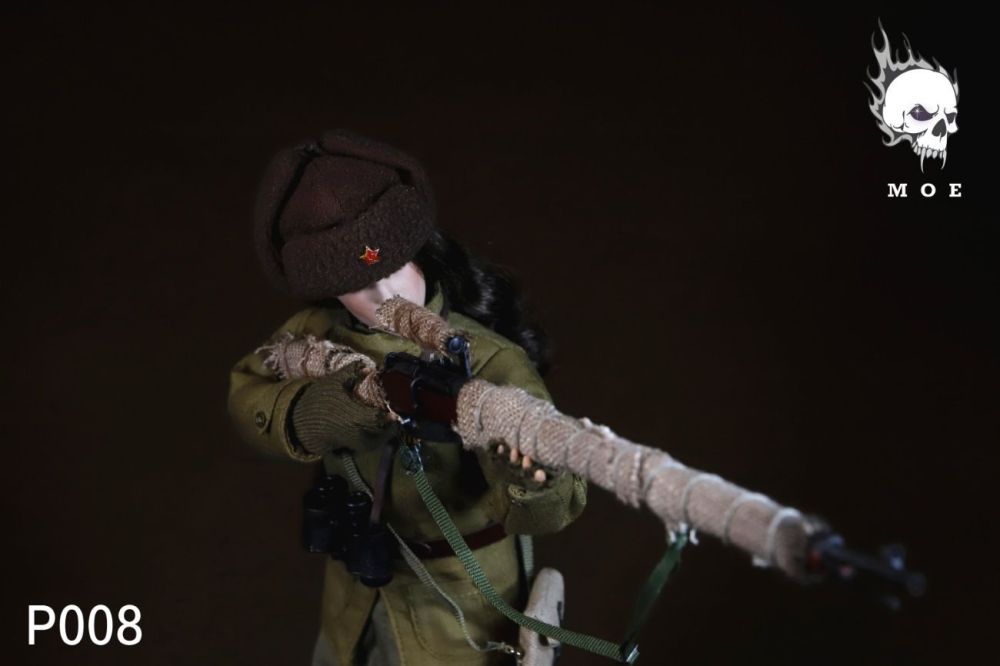 【IN-STOCK】MOETOYS Female sniper with snow camouflage in the Soviet Union 1/6   P008
