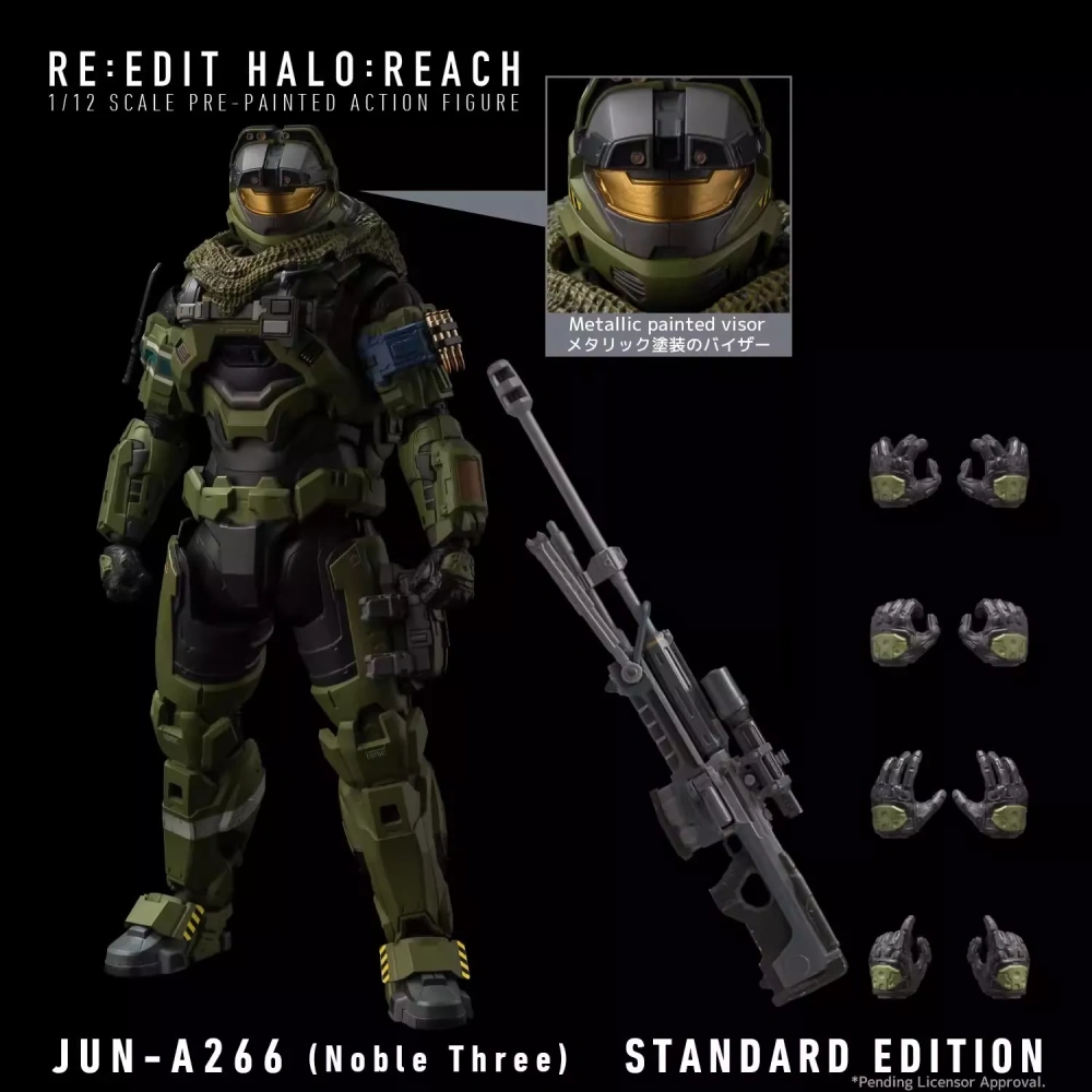 【IN-STOCK】Sentinel JUN-A266 Noble 3 1/12 RE EDIT HALO REACH Soldier model action figure