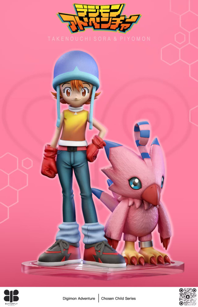 【PRE-ORDER】Butterfly Studio Digimon Sora Takenouchi and Piyomon 1/6 & MH