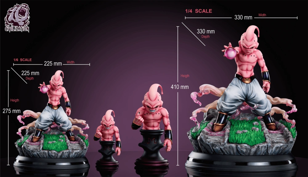 【PRE-ORDER】Civilization Studio DRAGON BALL - Majin Buu with LED 1/4 & 1/6