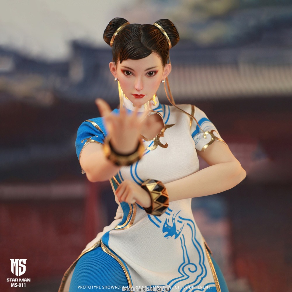 【IN-STOCK】STAR MAN Chun-li （Blue cloud patterned white cheongsam version） 1/6