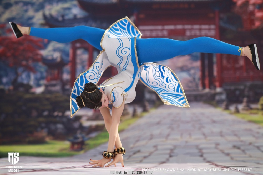 【IN-STOCK】STAR MAN Chun-li （Blue cloud patterned white cheongsam version） 1/6