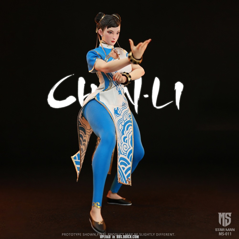 【IN-STOCK】STAR MAN Chun-li （Blue cloud patterned white cheongsam version） 1/6