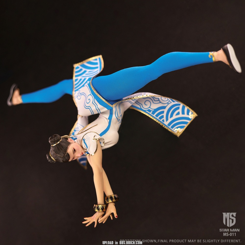 【IN-STOCK】STAR MAN Chun-li （Blue cloud patterned white cheongsam version） 1/6