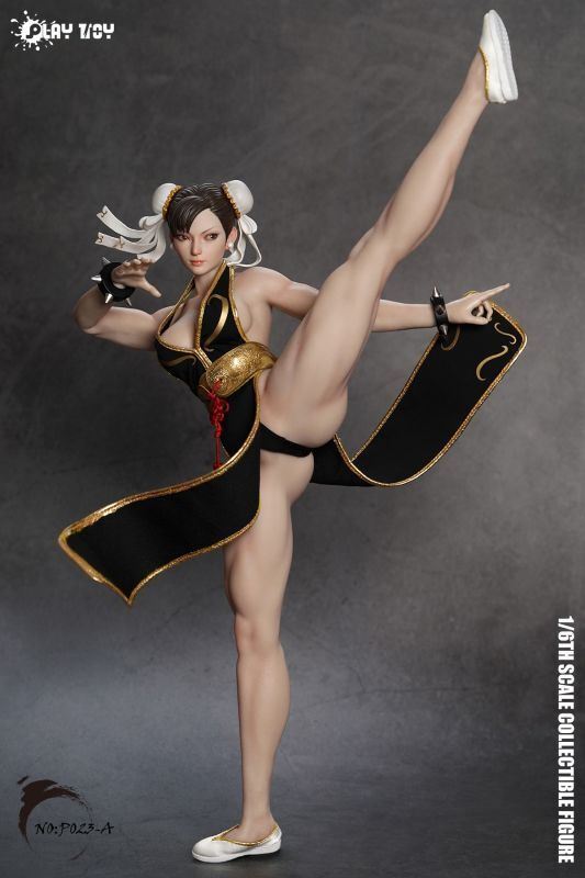 【IN-STOCK】予約 PLAY TOY Fighting Goddess 2.0 (Black clothes) 1/6 P023A