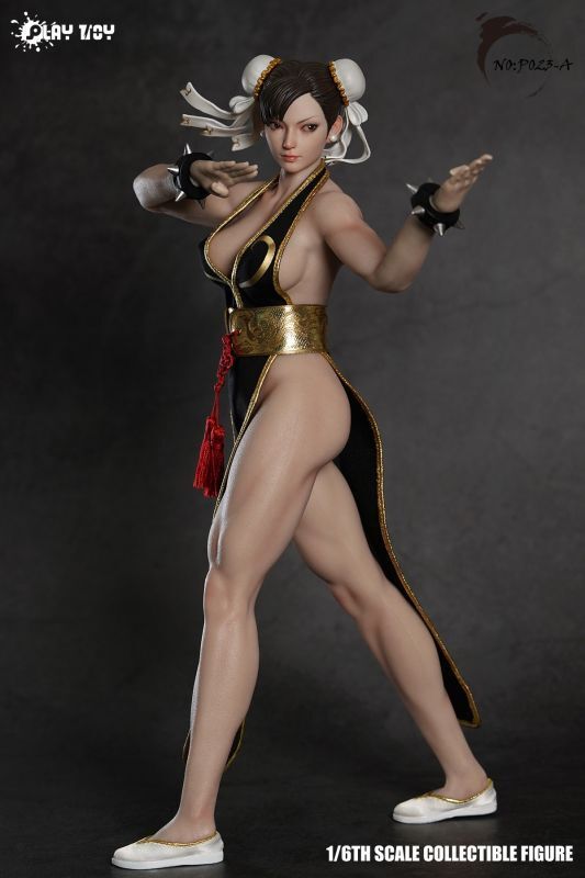 【IN-STOCK】予約 PLAY TOY Fighting Goddess 2.0 (Black clothes) 1/6 P023A