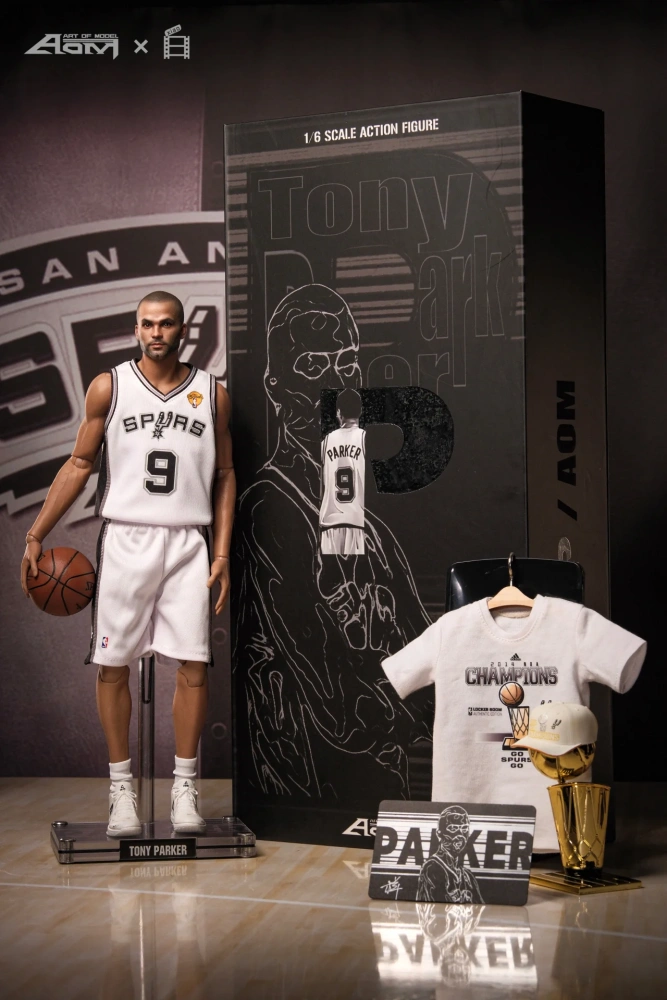 【PRE-ORDER】AOM TOYS Studio - NBA 1/6 Scale Tony Parker 2014 Championship Set