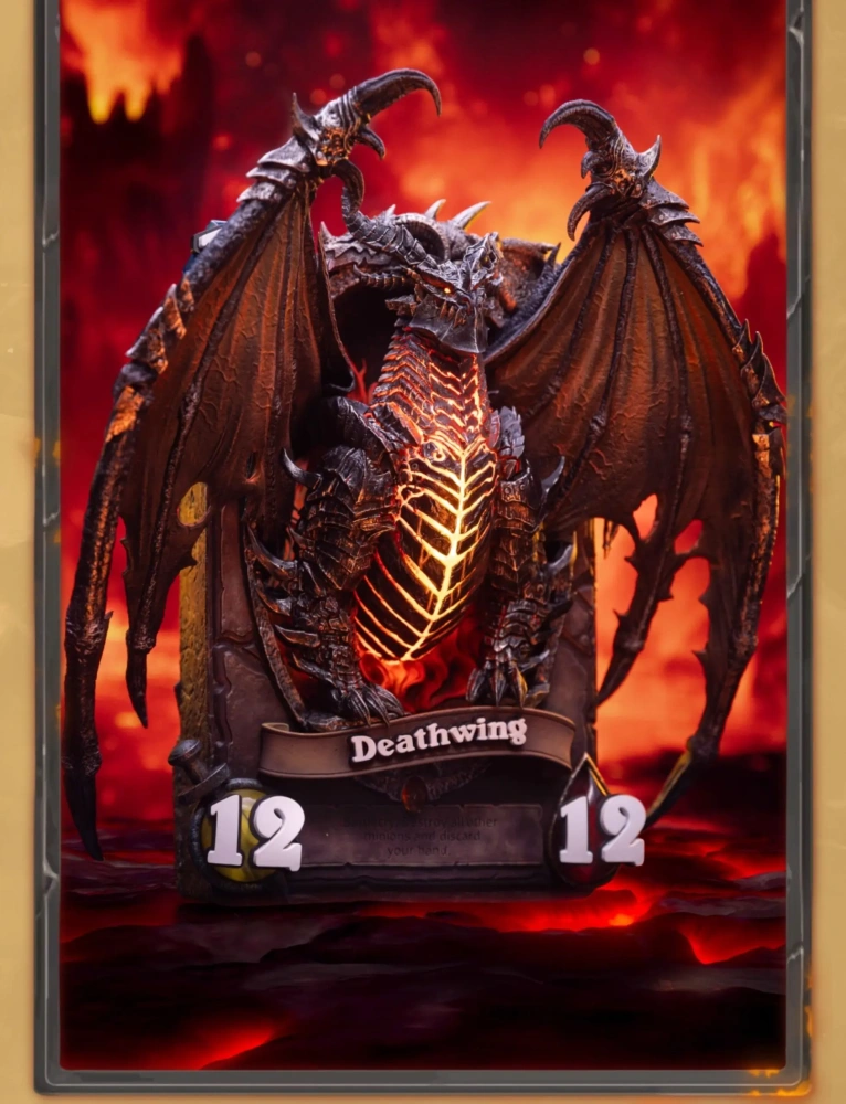 【PRE-ORDER】HEX Collectibles - Blizzard Official Licensed peripheral Hearthstone Deathwing card art statue HEXFRAME05