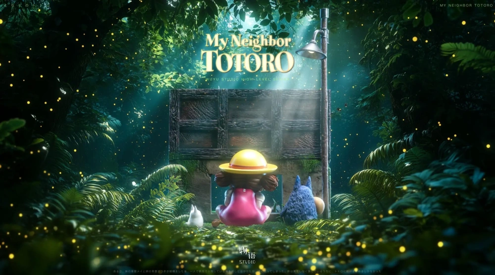 【PRE-ORDER】Wu Yu Studio - My Neighbor Totoro Hayao Miyazaki Desktop Series 05 The Happiest Search Mei Hide-and-Seek with Totoro