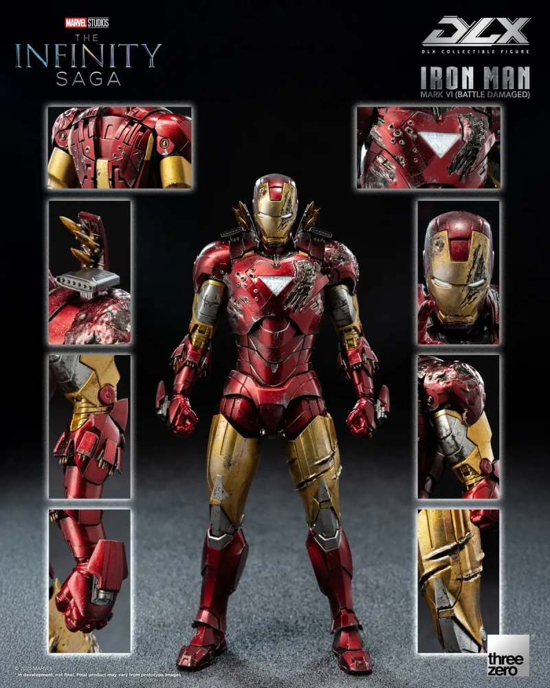 【PRE-ORDER】Threezero - Marvel Studios: The Infinity Saga DLX Iron Man Mark 6 Battle Damaged Version 3Z09180C0