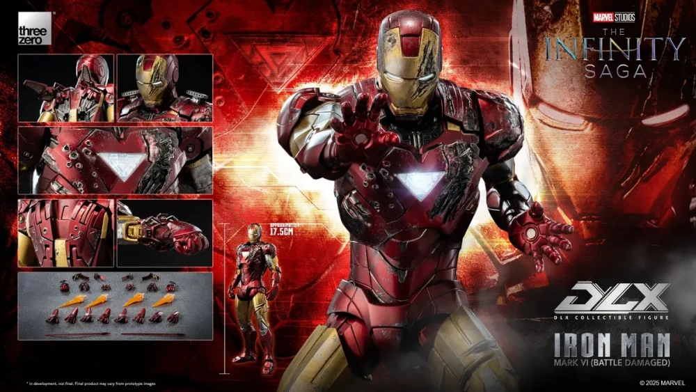 【PRE-ORDER】Threezero - Marvel Studios: The Infinity Saga DLX Iron Man Mark 6 Battle Damaged Version 3Z09180C0