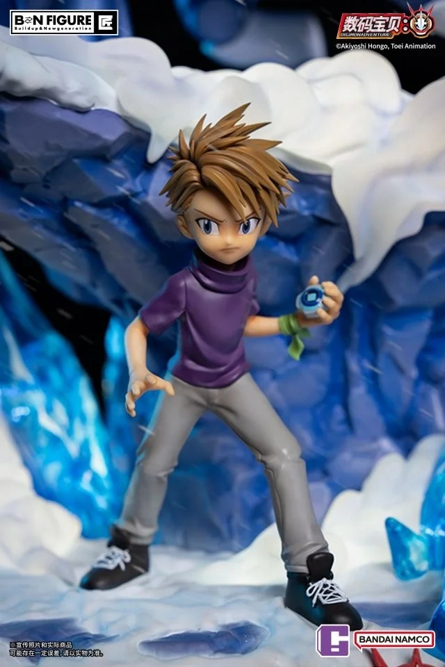 【IN-STOCK】Yamato Matt Ishida & Metal Garurumon with LED - Digimon Official Resin Statue - BANDAI NAMCO