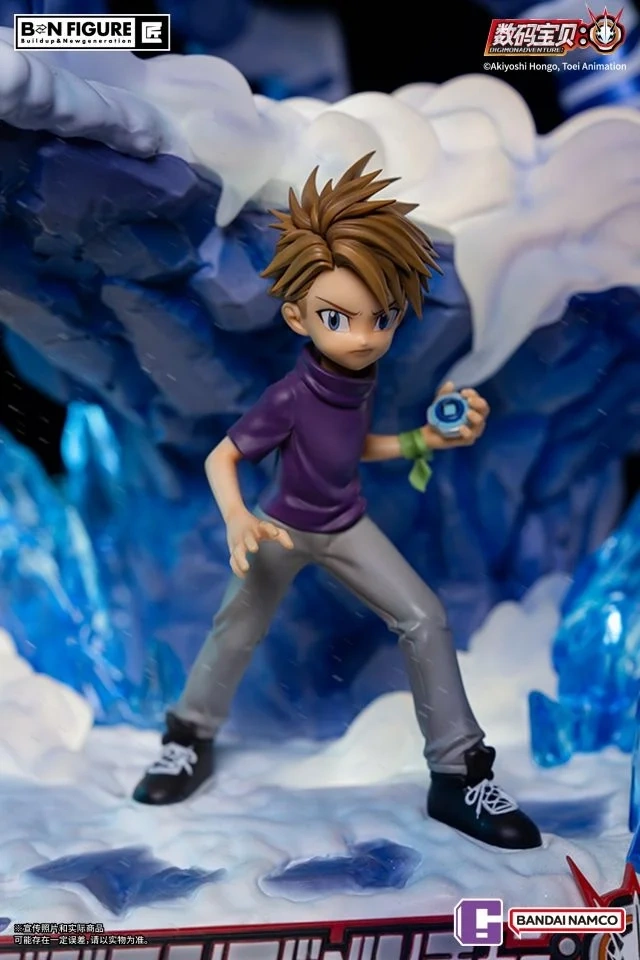 【IN-STOCK】Yamato Matt Ishida & Metal Garurumon with LED - Digimon Official Resin Statue - BANDAI NAMCO