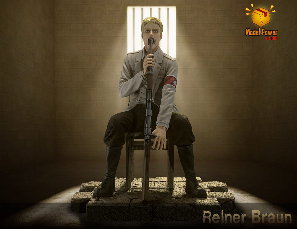 【IN-STOCK】Model Power Studio Attack on Titan Despairing Reiner Braun