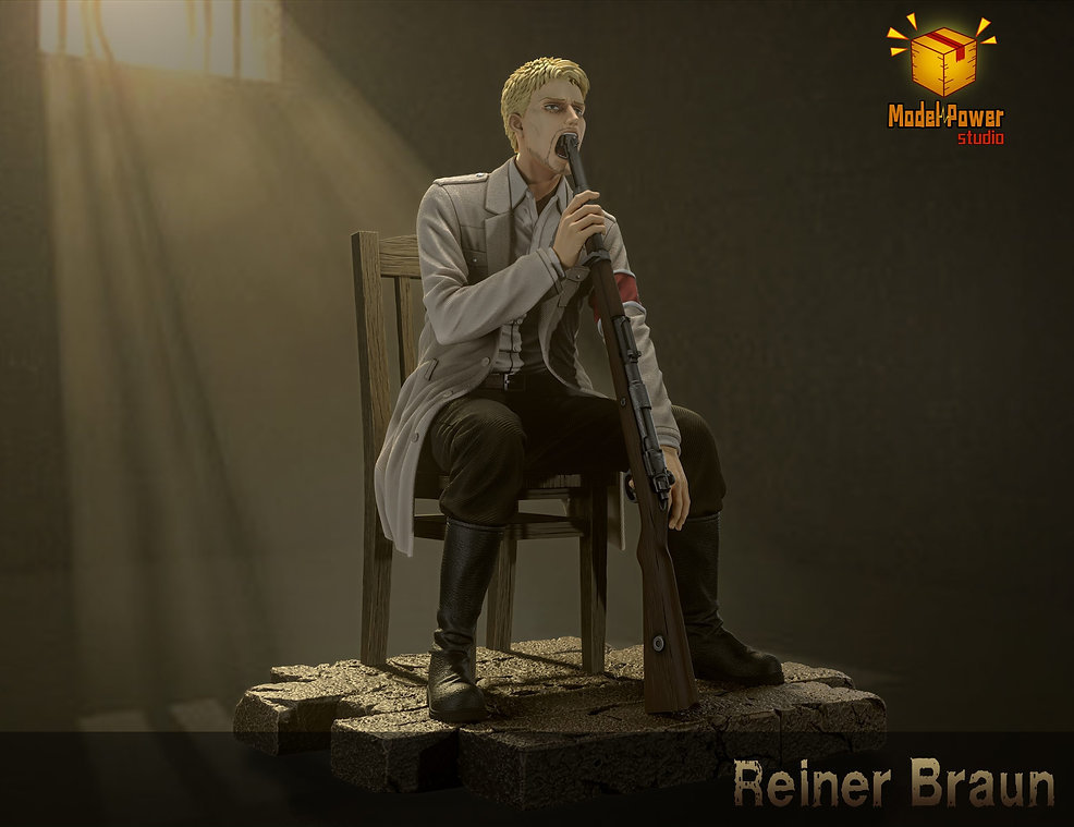 【IN-STOCK】Model Power Studio Attack on Titan Despairing Reiner Braun
